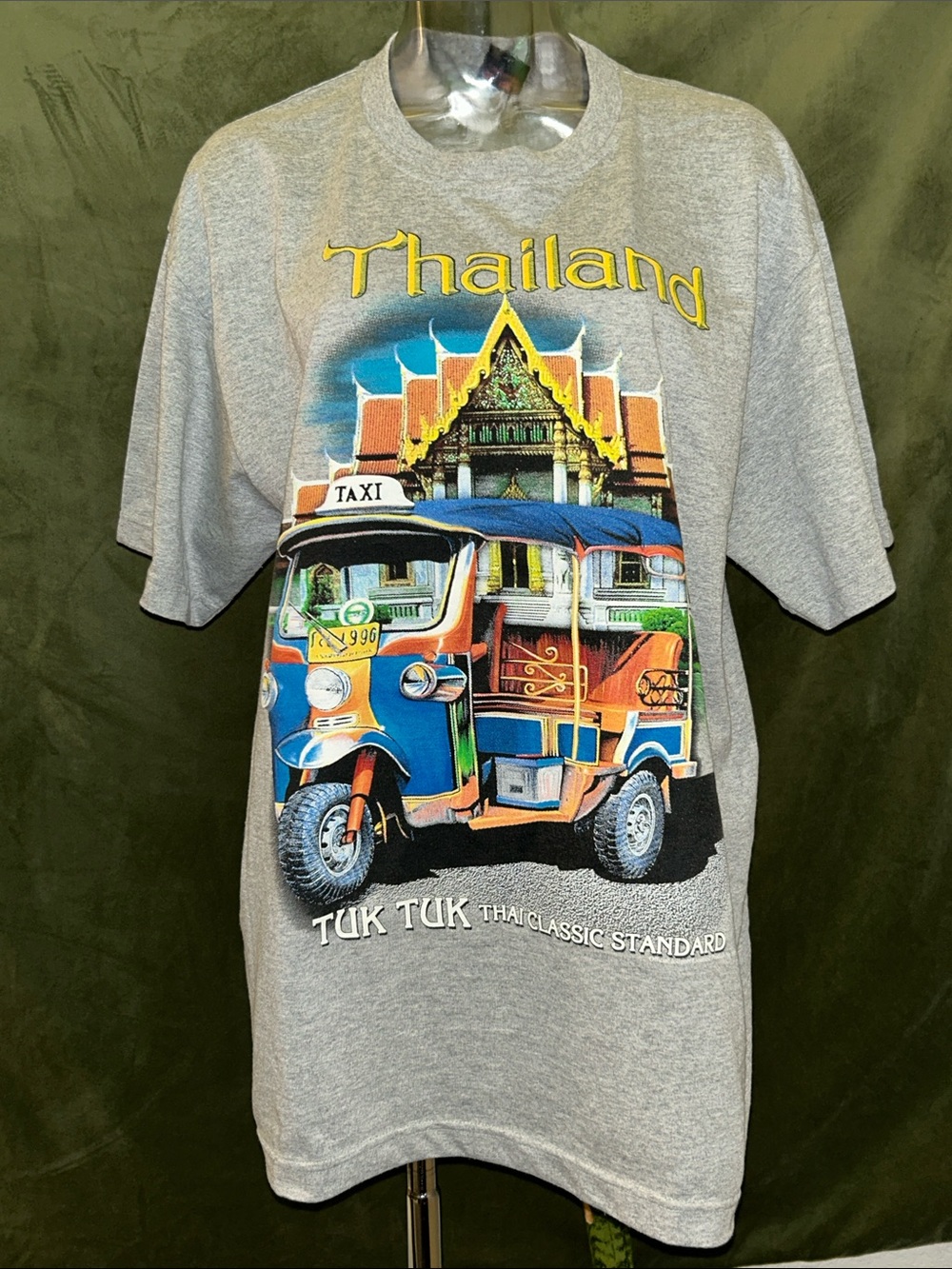 Thailand Tuk Tuk Graphic Tee - Gray